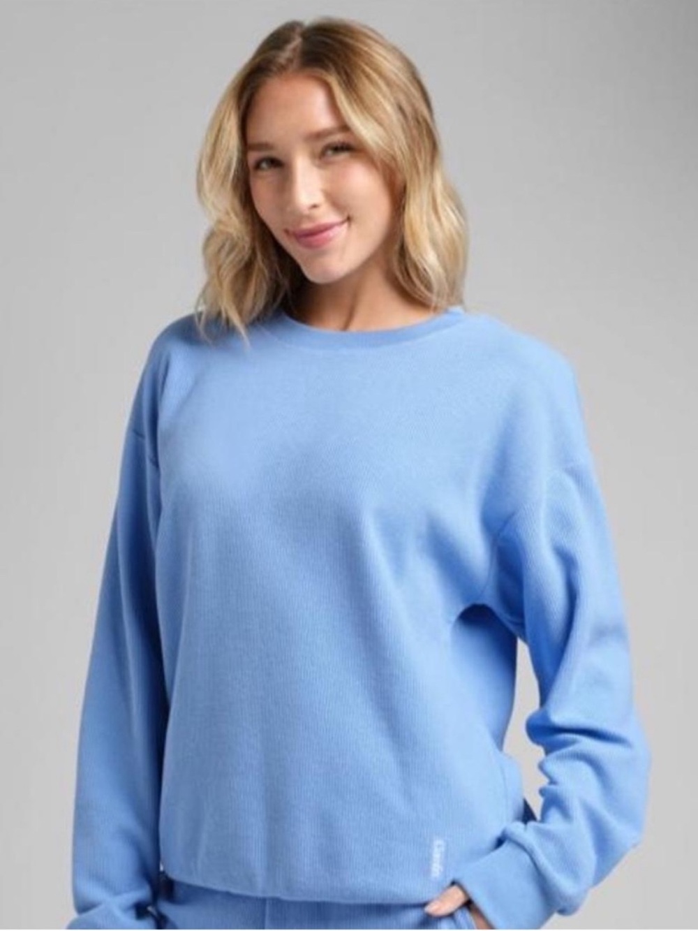 Comfrt long sleeve waffle shirt